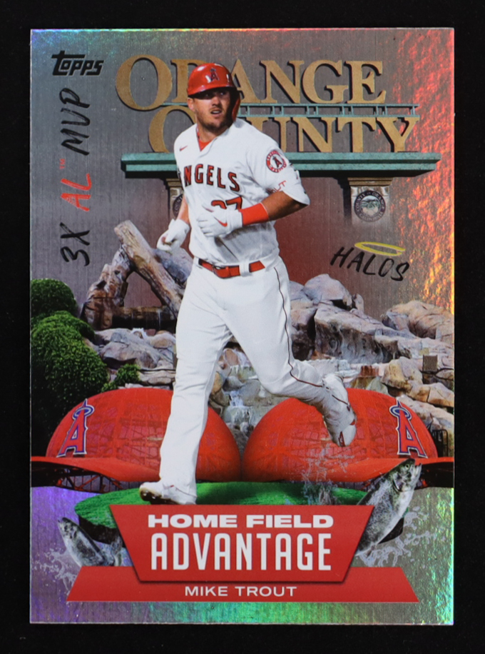 Mike Trout 2022 Topps Home Field Advantage #HA5 at PristineAuction.com Mike Trout 2022 Topps Home Field Advantage #HA5 at PristineAuction.com