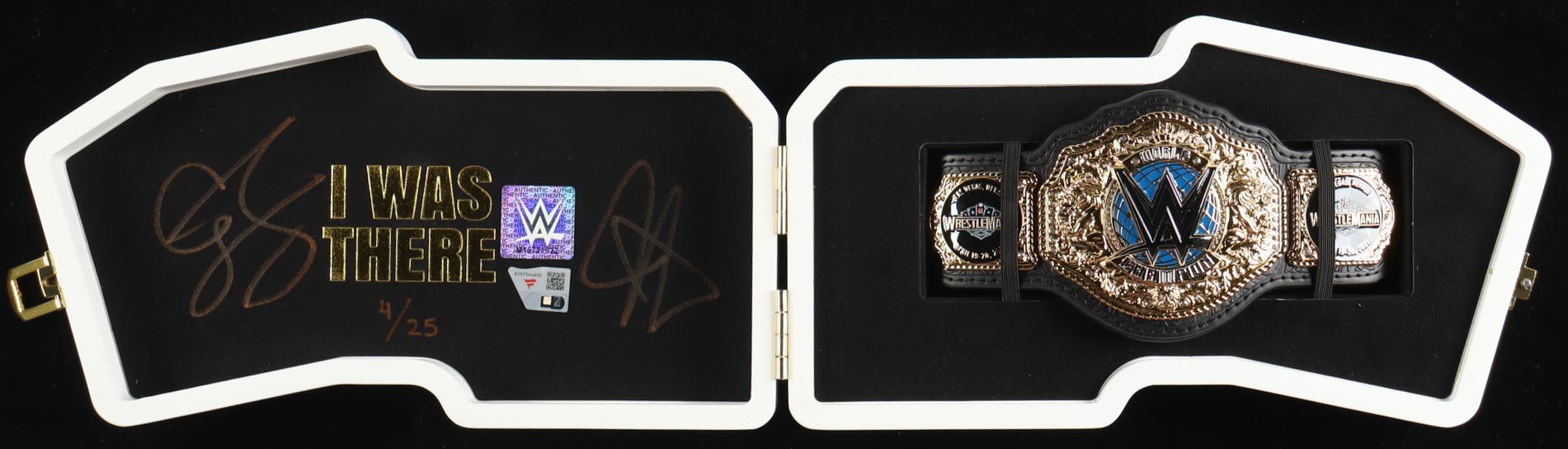 John Cena & Cody Rhodes Signed LE WWE 2025 Wrestlemania Mini Vegas Dice Belt Case (Fanatics) at PristineAuction.com John Cena & Cody Rhodes Signed LE WWE 2025 Wrestlemania Mini Vegas Dice Belt Case (Fanatics) at PristineAuction.com