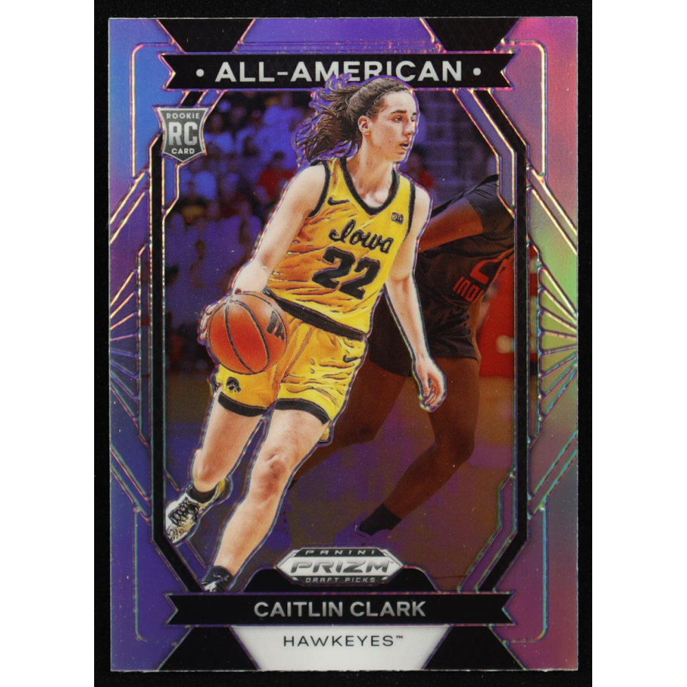 Caitlin Clark 2024-25 Panini Prizm Draft Picks All-American Prizms Silver #23 RC at PristineAuction.com