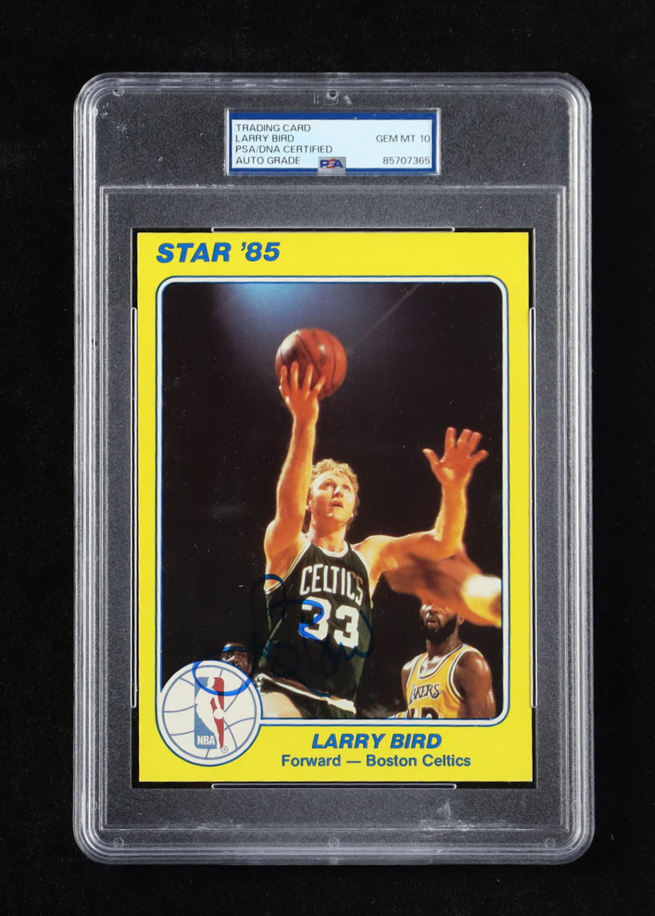 Larry Bird Signed 1985 Star Card (PSA Auto 10) at PristineAuction.com Larry Bird Signed 1985 Star Card (PSA Auto 10) at PristineAuction.com