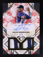 Julio Rodriguez 2025 Topps Diamond Icons Single Player Dual Relic Autographs Red #SPDRAJRO #4/5 at PristineAuction.com