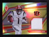 Ja'Marr Chase 2021 Panini Phoenix Rookie Memorabilia Prime Yellow #5 #28/50 RC at PristineAuction.com