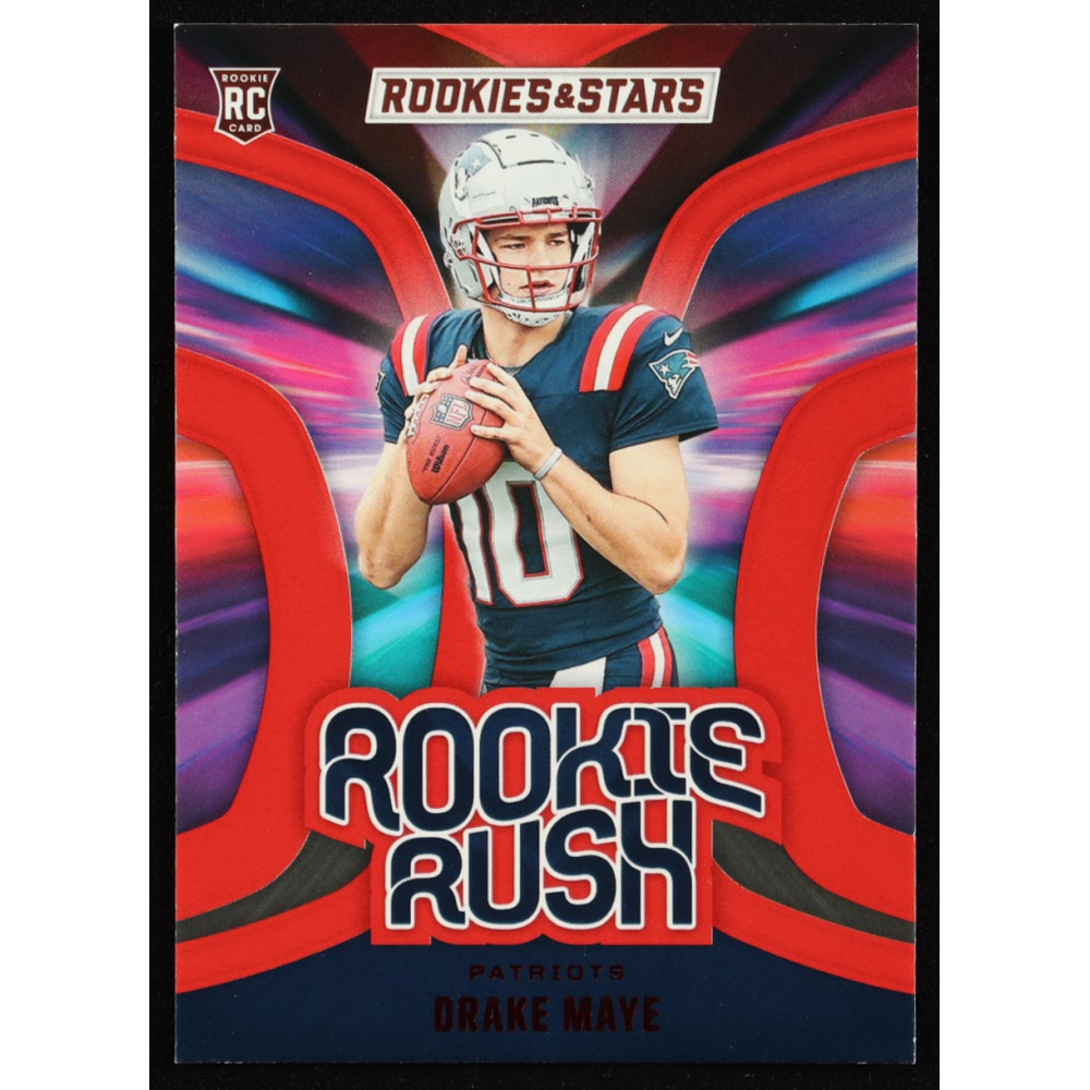 Drake Maye 2024 Rookies and Stars Rookie Rush #16 RC at PristineAuction.com
