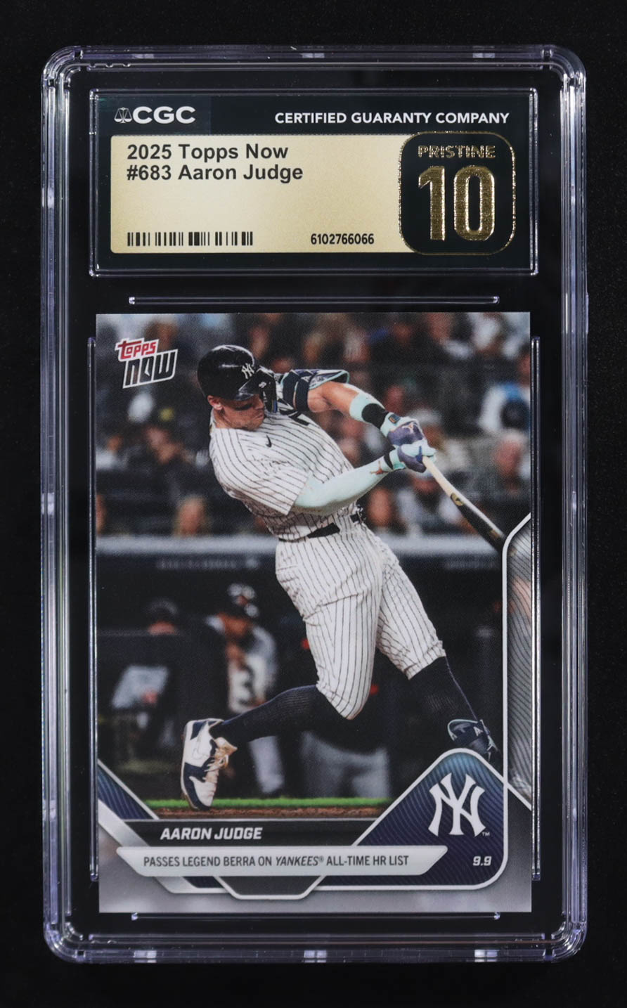 Aaron Judge 2025 Topps Now #695 (CGC 10 Pristine) at PristineAuction.com Aaron Judge 2025 Topps Now #695 (CGC 10 Pristine) at PristineAuction.com