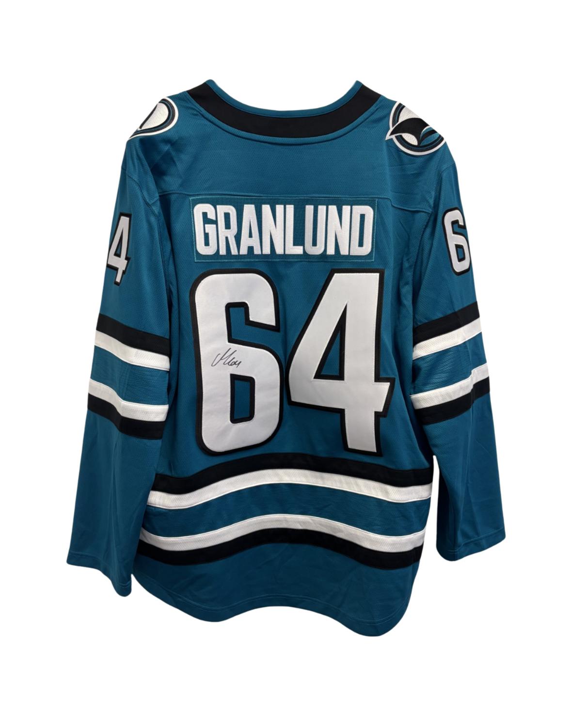 NHL San Jose Sharks #64 Mikael Granlund Signed Jersey at PristineAuction.com NHL San Jose Sharks #64 Mikael Granlund Signed Jersey at PristineAuction.com