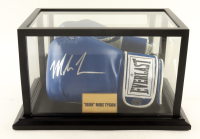 Mike Tyson Signed Everlast Boxing Glove with Display Case & Title Plaque (Tyson) at PristineAuction.com