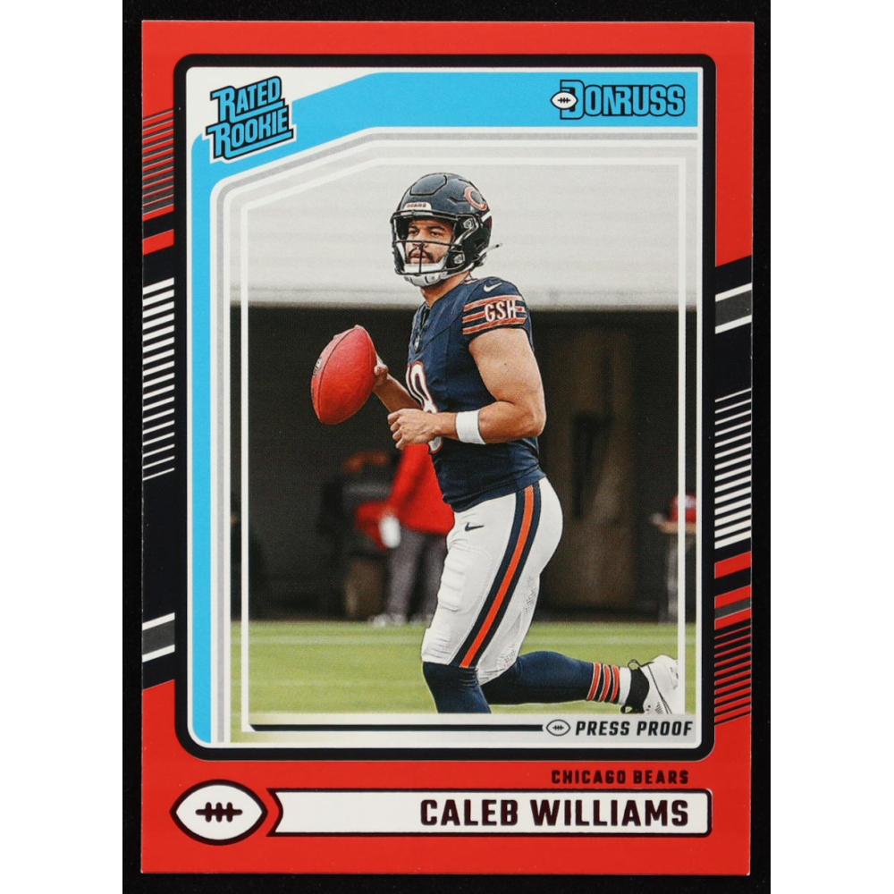 Caleb Williams 2024 Donruss Press Proof Red #327 RR RC at PristineAuction.com