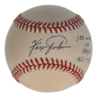 Ferguson "Fergie" Jenkins Signed ONL Baseball Inscribed "100 Wins In Each N.L - A.L." (JSA) at PristineAuction.com