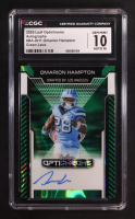 Omarion Hampton 2025 Leaf Optichrome Green Lava Autographs #BA-OH1 RC #4/6 (CGC 10 | Autograph Graded CGC 10) at PristineAuction.com