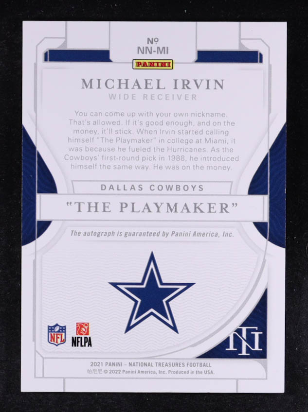 Michael Irvin 2024 Panini National Treasures Notable Nicknames #2 #33/49 at PristineAuction.com Michael Irvin 2024 Panini National Treasures Notable Nicknames #2 #33/49 at PristineAuction.com