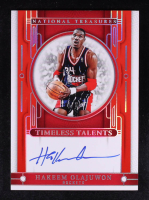 Hakeem Olajuwon 2023-24 Panini National Treasures Timeless Talents Signatures International Red #28 #4/8 at PristineAuction.com