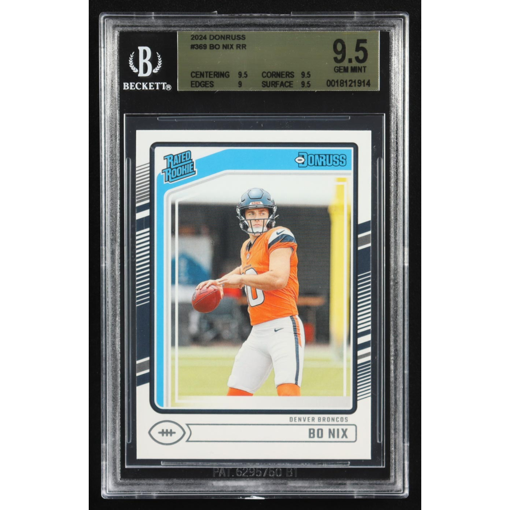 Bo Nix 2024 Donruss #369 RR RC (BGS 9.5) at PristineAuction.com