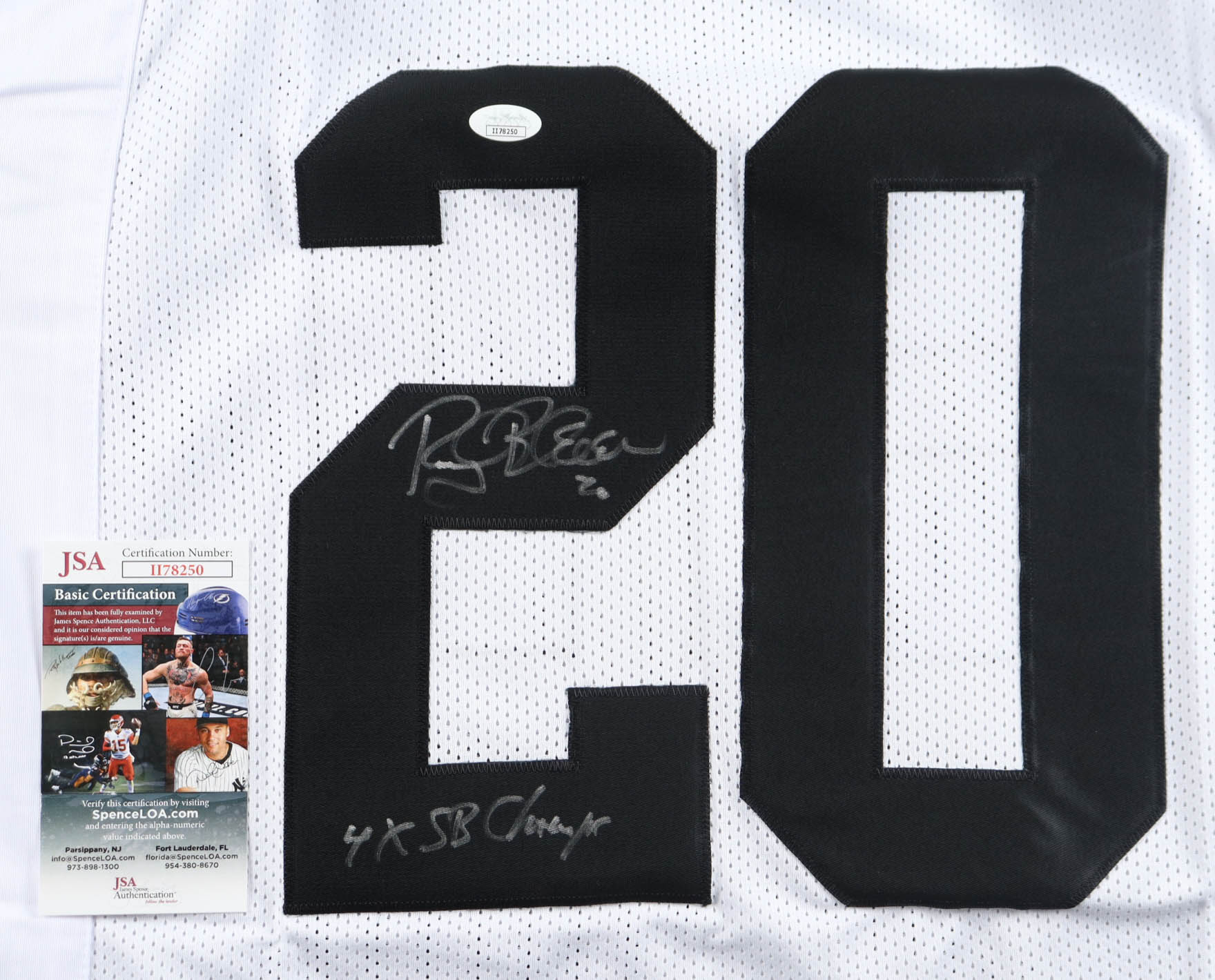 Rocky Bleier Signed Jersey Inscribed "4x SB Champs" (JSA) at PristineAuction.com Rocky Bleier Signed Jersey Inscribed "4x SB Champs" (JSA) at PristineAuction.com