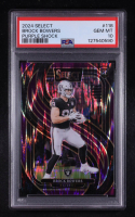 Brock Bowers 2024 Select Prizm Purple Shock #118 #104/360 RC (PSA 10) at PristineAuction.com