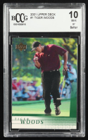 Tiger Woods 2001 Upper Deck #1 RC (BCCG 10) at PristineAuction.com