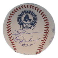 OML 2004 Red Sox World Series Champions Logo Baseball Signed By (6) with Brad Mills, Dale Sveum, Dave Wallace, Lynn Jones (MLB) at PristineAuction.com