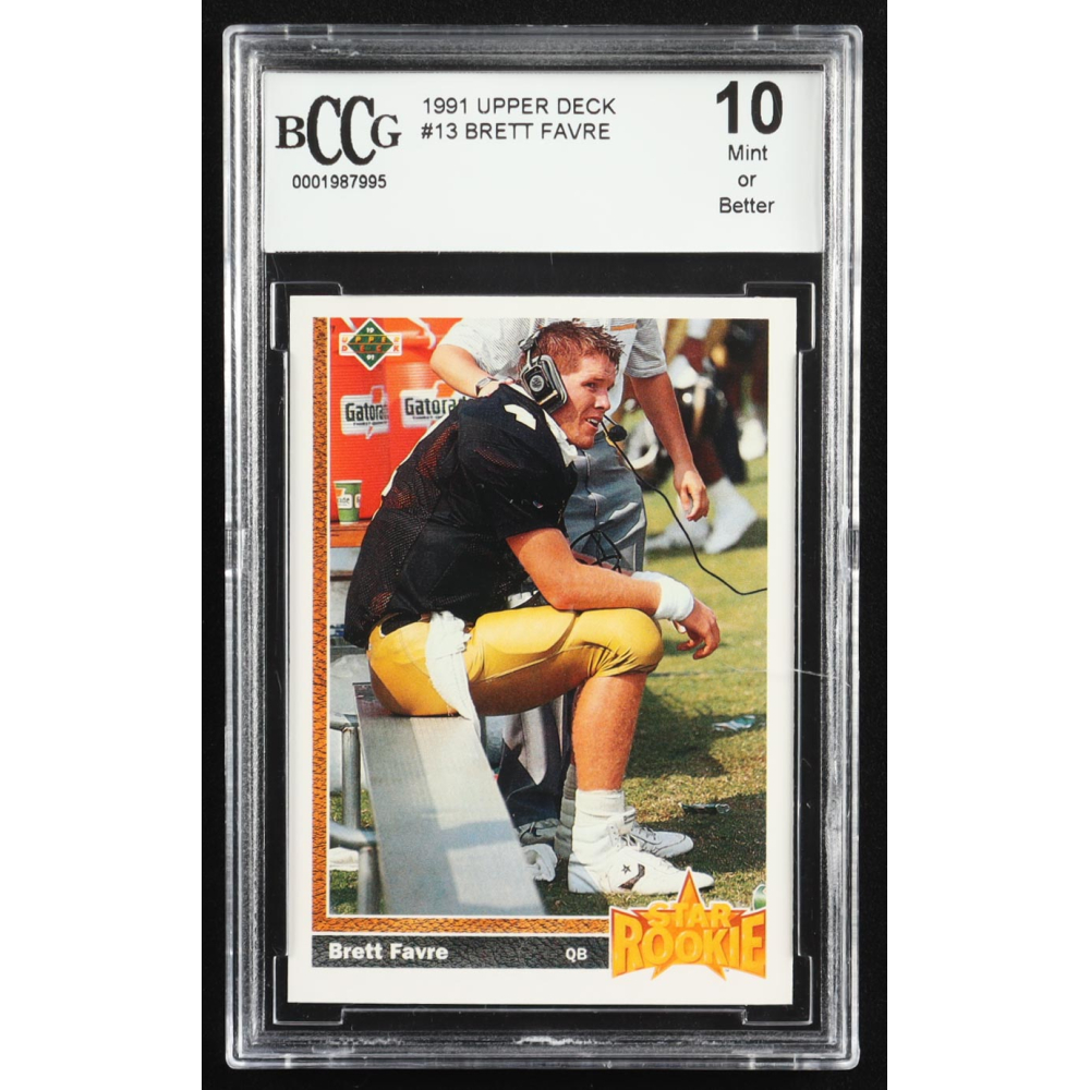 Brett Favre 1991 Upper Deck #13 RC (BCCG 10) at PristineAuction.com