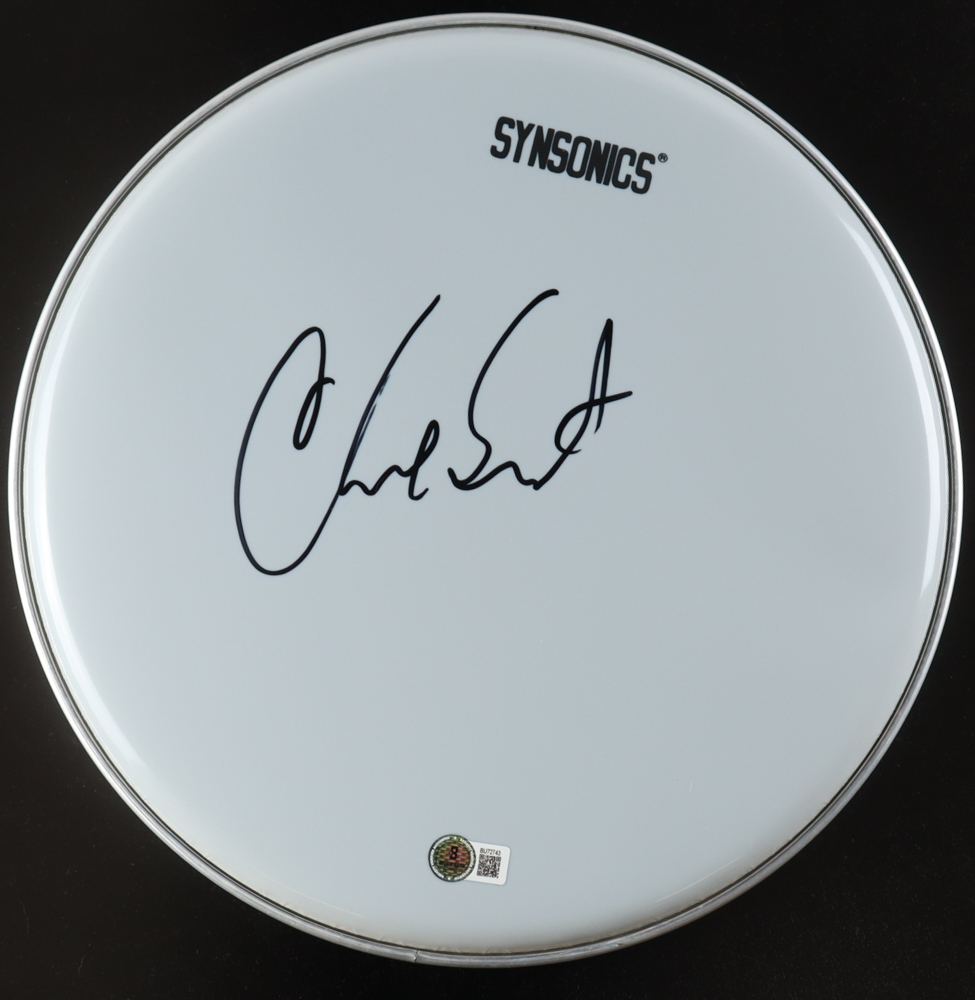 Chad Smith Signed 12.5" Drum Head (Beckett) at PristineAuction.com Chad Smith Signed 12.5" Drum Head (Beckett) at PristineAuction.com