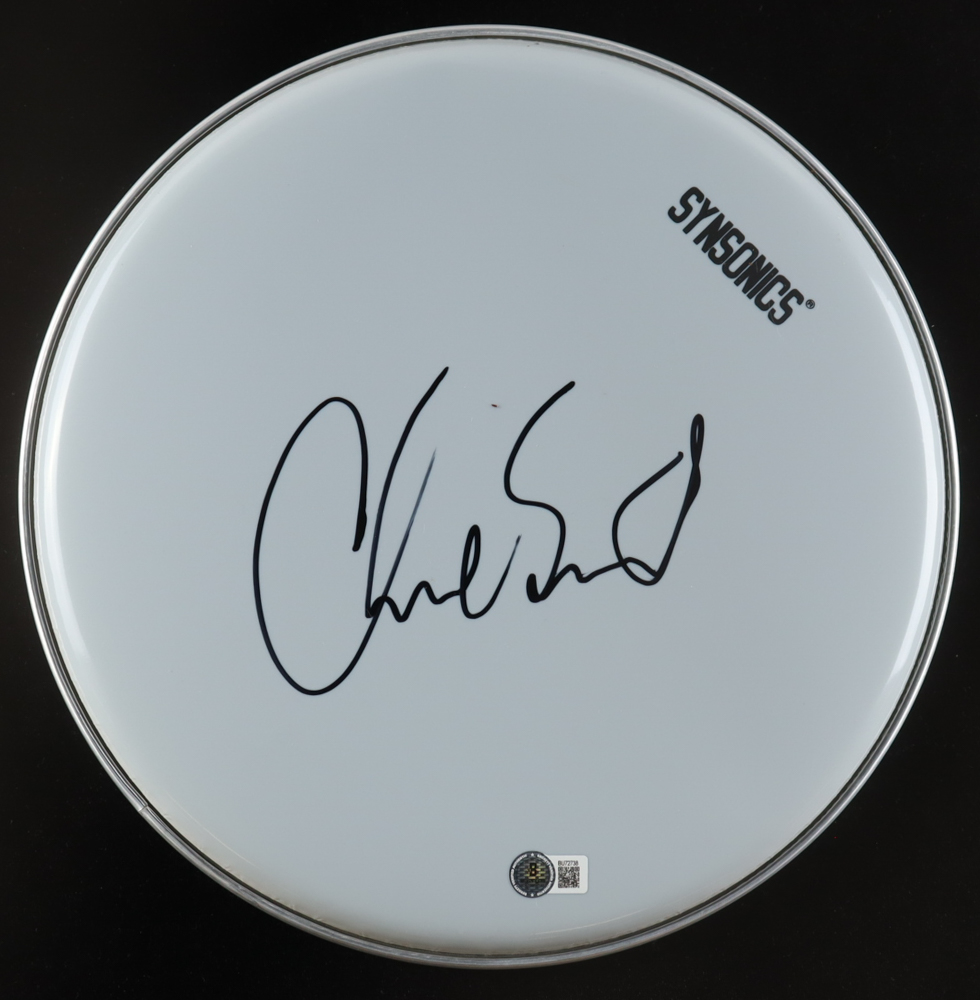 Chad Smith Signed 12.5" Drum Head (Beckett) at PristineAuction.com Chad Smith Signed 12.5" Drum Head (Beckett) at PristineAuction.com