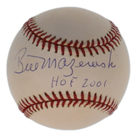 Bill Mazeroski Signed ONL Baseball Inscribed "HOF 2001" (Steiner) at PristineAuction.com