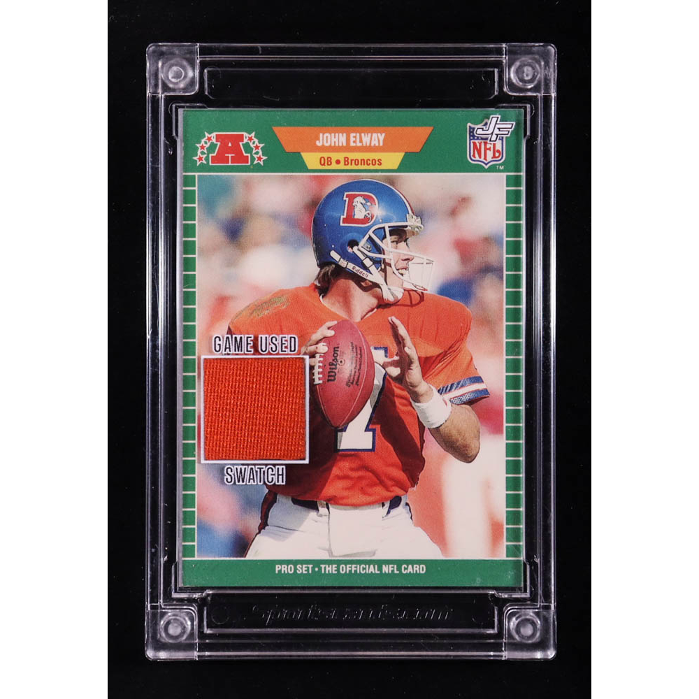 John Elway 2024 Sportscards.com Jersey Fusion Game-Used Swatch #JE96 at PristineAuction.com