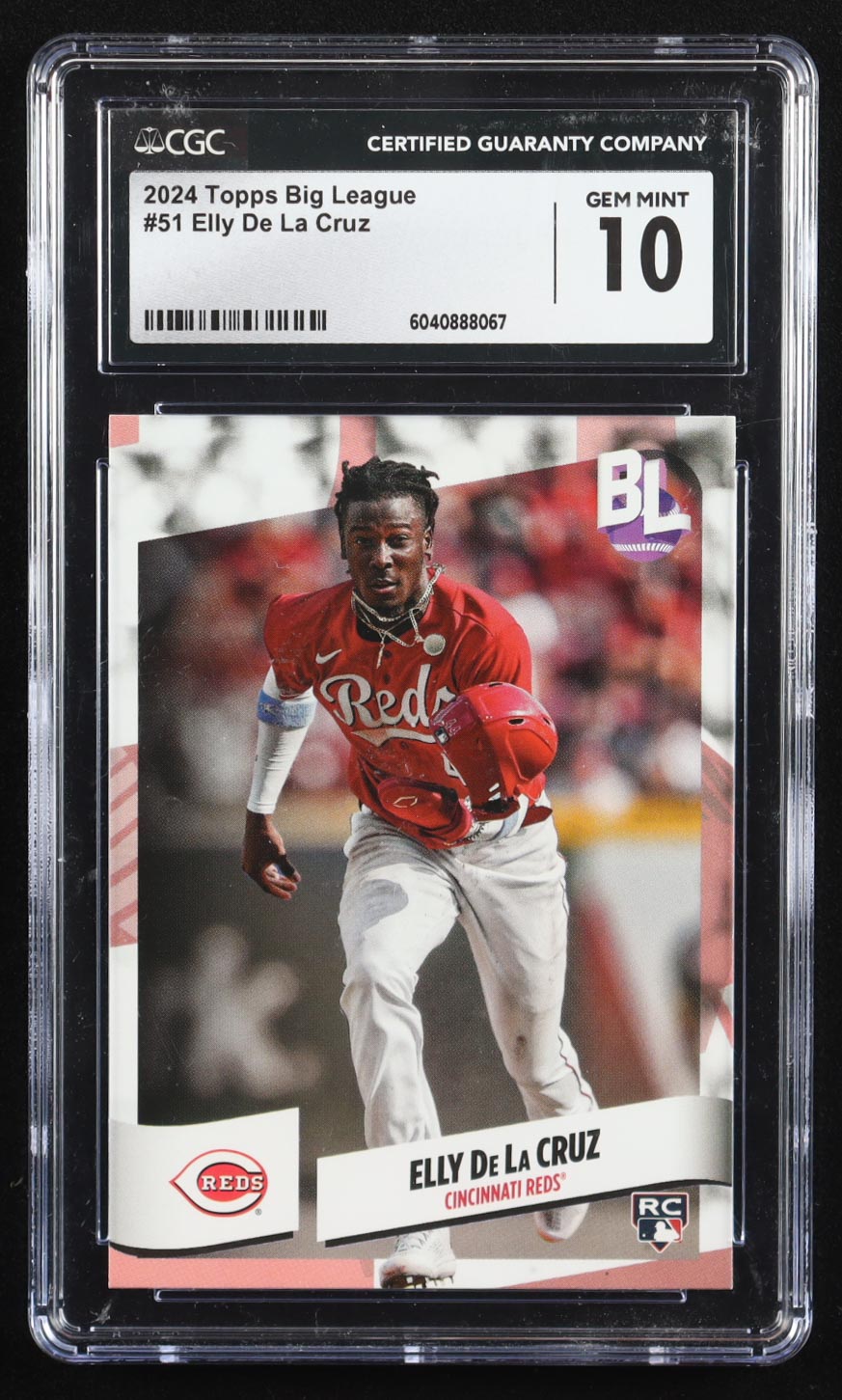 Elly De La Cruz 2024 Topps Big League #51 RC (CGC 10) at PristineAuction.com Elly De La Cruz 2024 Topps Big League #51 RC (CGC 10) at PristineAuction.com