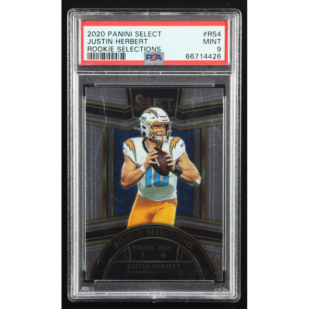 Justin Herbert 2020 Select Rookie Selections #4 RC (PSA 9) at PristineAuction.com