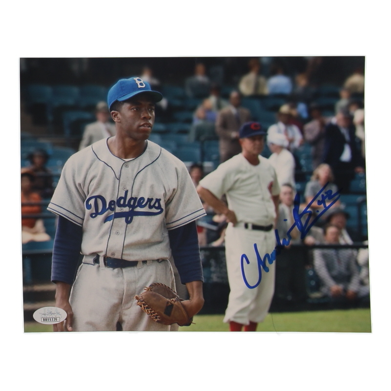 Chadwick Boseman Signed "42" 8x10 Photo (JSA) at PristineAuction.com Chadwick Boseman Signed "42" 8x10 Photo (JSA) at PristineAuction.com