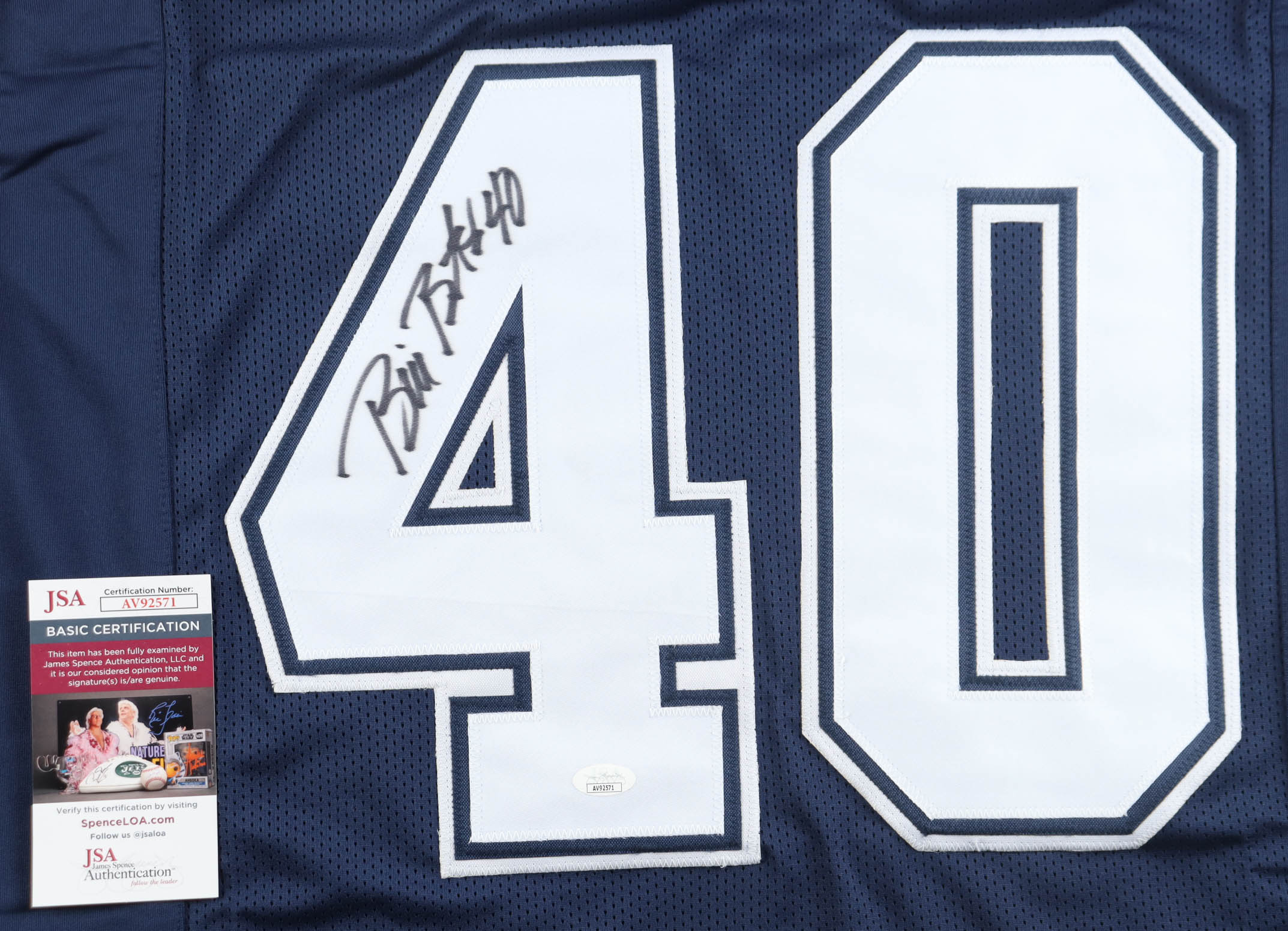 Bill Bates Signed Jersey (JSA) at PristineAuction.com Bill Bates Signed Jersey (JSA) at PristineAuction.com