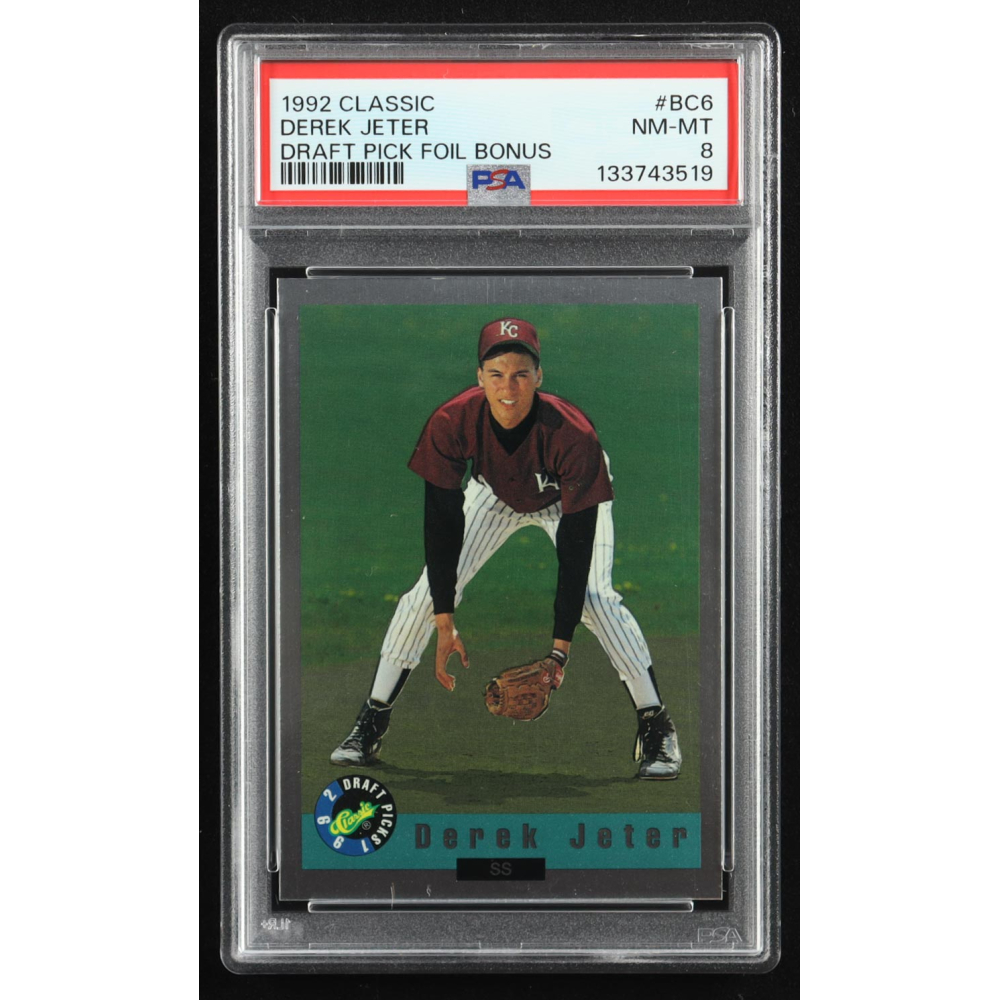 Derek Jeter 1992 Classic Draft Picks Foil Bonus #BC6 RC (PSA 8) at PristineAuction.com