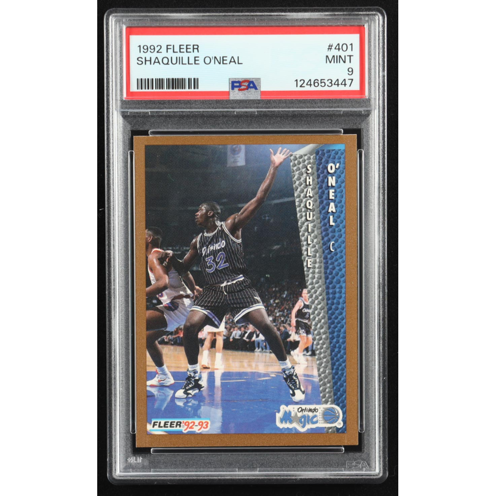 Shaquille O'Neal 1992-93 Fleer #401 RC (PSA 9) at PristineAuction.com