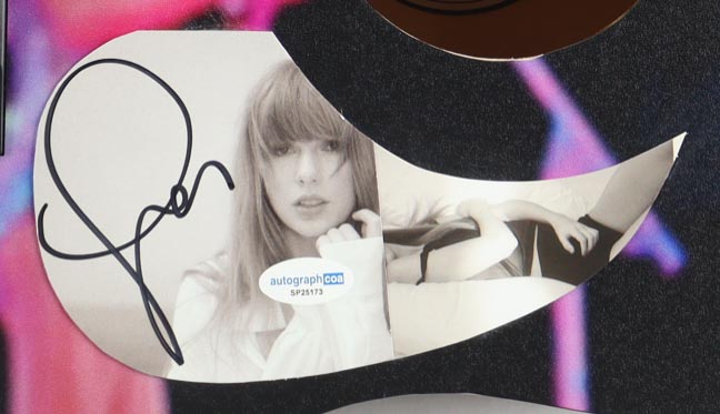 Taylor Swift Guitar with Signed Custom Insert Pickguard (ACOA) at PristineAuction.com Taylor Swift Guitar with Signed Custom Insert Pickguard (ACOA) at PristineAuction.com