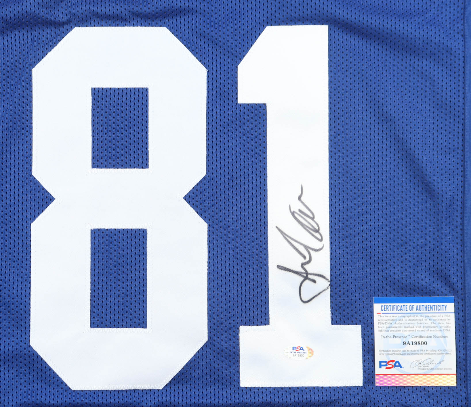 Amani Toomer Signed Jersey (PSA) at PristineAuction.com Amani Toomer Signed Jersey (PSA) at PristineAuction.com