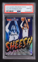 Victor Wembanyama 2023-24 Hoops Premium Stock Sheesh Silver Prizm #12 RC (PSA 10) at PristineAuction.com