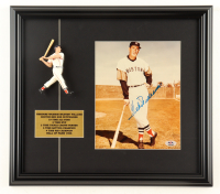 Ted Williams Signed Red Sox Framed 8x10 Photo with Williams Figurine (PSA) at PristineAuction.com