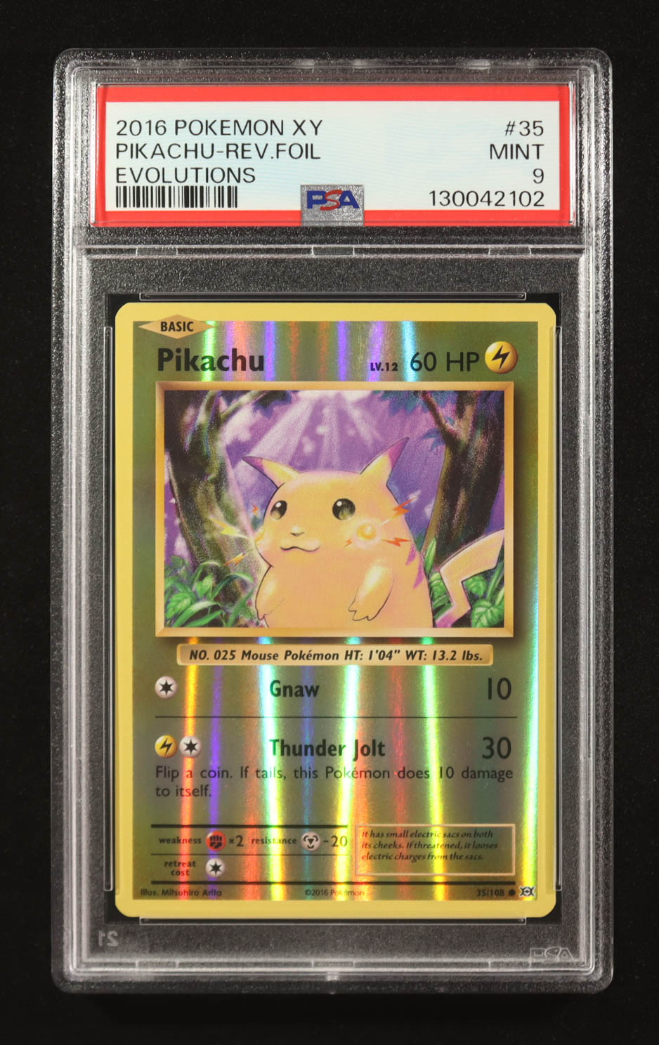 Pikachu 2016 Pokemon XY Reverse Foil Evolutions #35 (PSA 9) at PristineAuction.com Pikachu 2016 Pokemon XY Reverse Foil Evolutions #35 (PSA 9) at PristineAuction.com