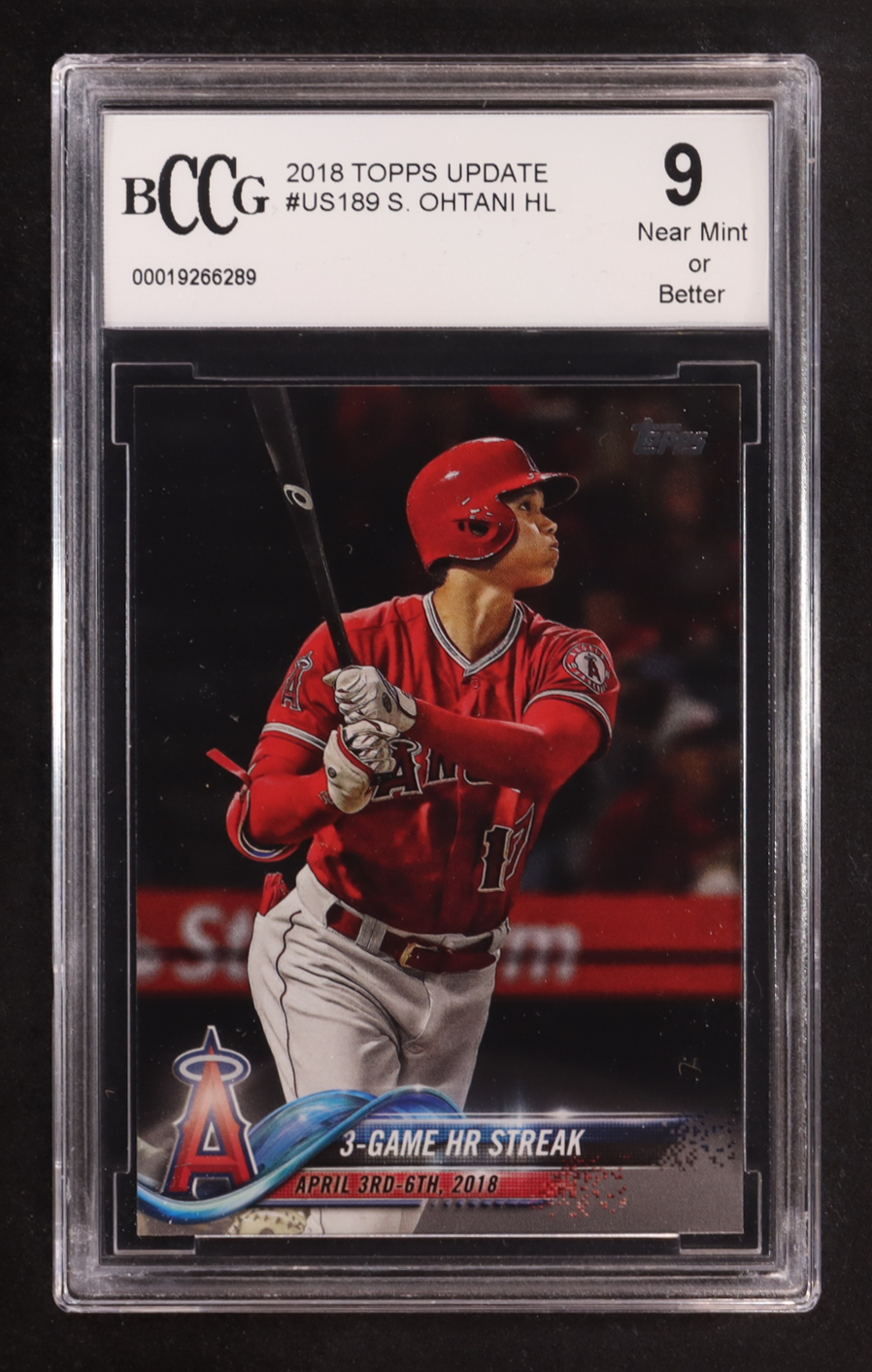 Shohei Ohtani 2018 Topps Update #US189 HL RC (BCCG 9) at PristineAuction.com Shohei Ohtani 2018 Topps Update #US189 HL RC (BCCG 9) at PristineAuction.com