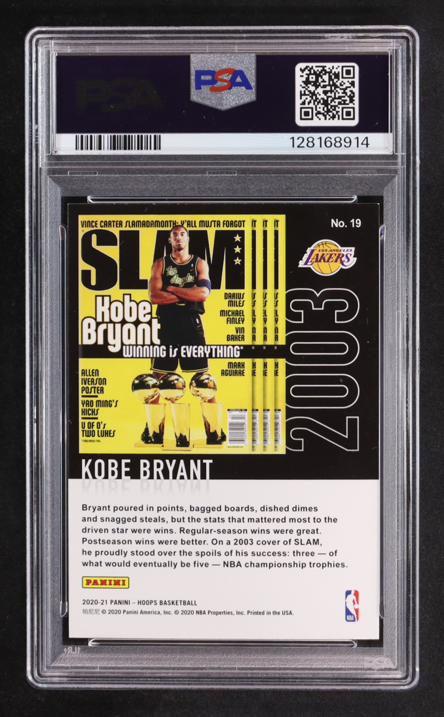 Kobe Bryant 2020-21 Hoops SLAM #19 (PSA 9) at PristineAuction.com Kobe Bryant 2020-21 Hoops SLAM #19 (PSA 9) at PristineAuction.com