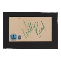 Willis Reed Signed Matted Cut Display (Beckett) at PristineAuction.com