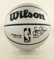 Larry Bird Signed NBA Basketball With Display Stand (PSA) at PristineAuction.com