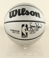 Larry Bird Signed NBA Basketball With Display Stand (PSA) at PristineAuction.com