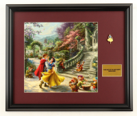 Thomas Kinkade "Snow White & The Seven Dwarfs" Custom Framed Print Display with Snow White Character Pin at PristineAuction.com