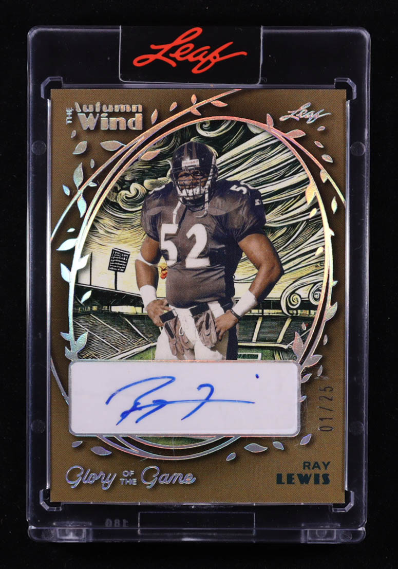 Ray Lewis 2025 Leaf Glory of the Game The Autumn Wind Autographs #AWRL1 #01/25 at PristineAuction.com Ray Lewis 2025 Leaf Glory of the Game The Autumn Wind Autographs #AWRL1 #01/25 at PristineAuction.com