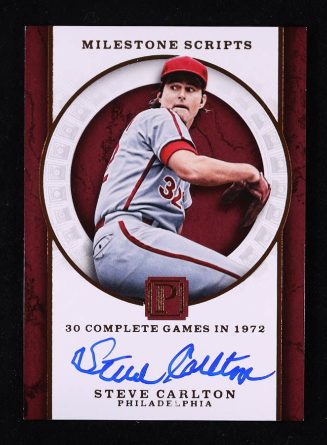 Steve Carlton 2016 Panini Pantheon Milestone Scripts Bronze #68 #1/3 at PristineAuction.com Steve Carlton 2016 Panini Pantheon Milestone Scripts Bronze #68 #1/3 at PristineAuction.com