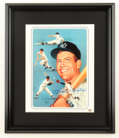 Mickey Mantle Signed Custom Framed 1989 Garcia Lithograph Display (PSA) at PristineAuction.com