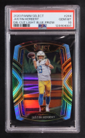 Justin Herbert 2020 Select Prizm Light Blue Die Cut #244 RC (PSA 10) at PristineAuction.com