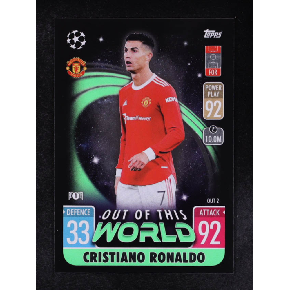 Cristiano Ronaldo 2021-22 Topps Match Attax Extra UEFA Champions and Europa League Out of This World #OUT2 at PristineAuction.com