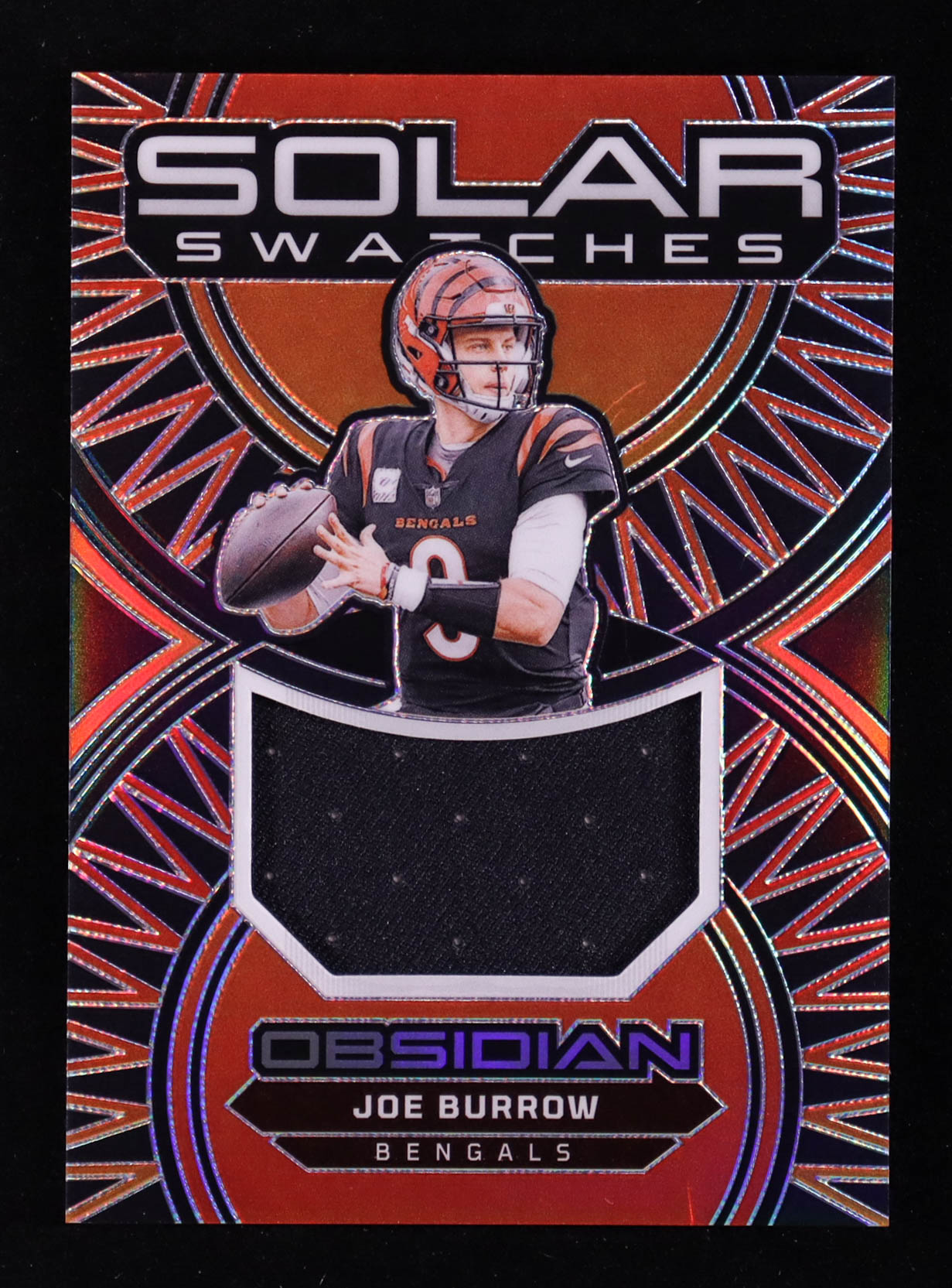 Joe Burrow 2024 Panini Obsidian Solar Swatches #10 at PristineAuction.com Joe Burrow 2024 Panini Obsidian Solar Swatches #10 at PristineAuction.com