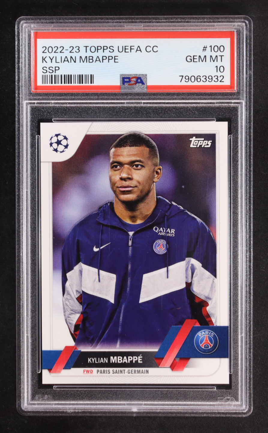 Kylian Mbappe 2022-23 Topps UEFA Club Competitions #100 (PSA 10) at PristineAuction.com Kylian Mbappe 2022-23 Topps UEFA Club Competitions #100 (PSA 10) at PristineAuction.com