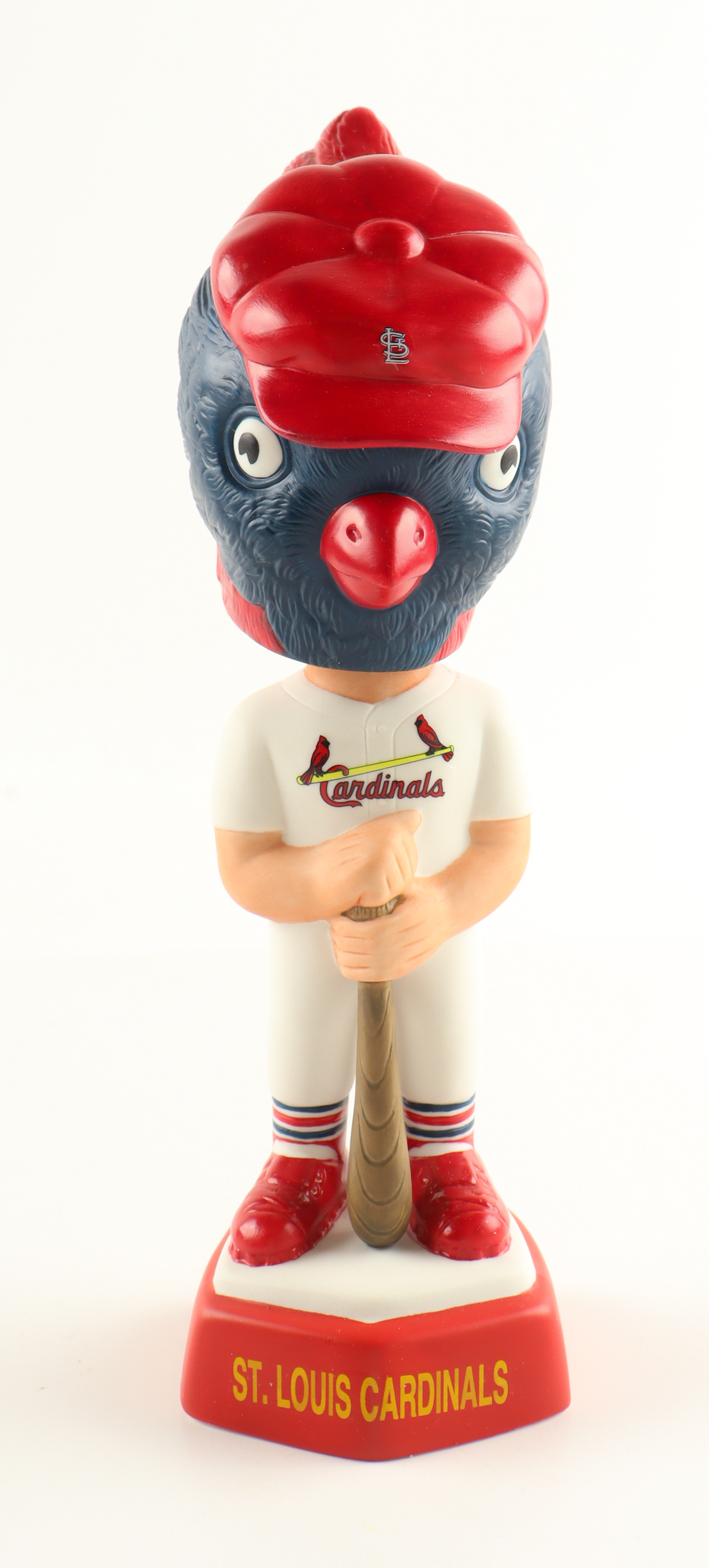 Sam's LE 7" St. Louis Cardinals Mascot Vintage Ceramic Bobblehead with Original Packaging at PristineAuction.com Sam's LE 7" St. Louis Cardinals Mascot Vintage Ceramic Bobblehead with Original Packaging at PristineAuction.com